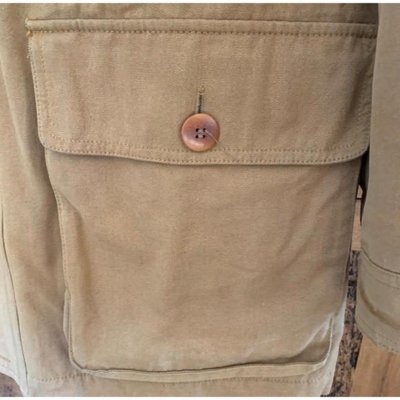 Vintage LL Bean Field Coat Mens XL Tan Canvas Plaid Wool Lined Parka Made in USA - Picture 15 of 16